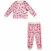 Resim busy bee Pembe Panda Baskılı Çocuk Pijama Takımı 