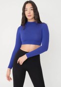 Resim buğlem collection Yarım Balıkçı Yaka Uzun Kollu Crop 