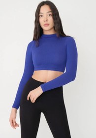 Resim buğlem collection Yarım Balıkçı Yaka Uzun Kollu Crop 