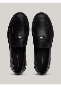 Resim Tommy Hilfiger Kadın Deri Loafer Ayakkabı Fw0fw08029bds Siyah 