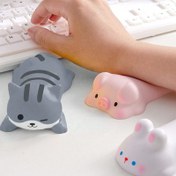 Resim Bilgisayar, Masa, Ofis İçin Ergonomik Destek - Sevimli Kedi, Domuz, Köpek, Tavşan Yavaş Yükselen Sıkıştırılabilir PU Fare Pedli Kawaii Hayvan El Dinlenme 