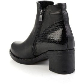 Resim Siyah Siyah Hakiki Deri Kadın Bot & Bootie K02717211003 Siyah Siyah 
