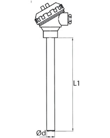 Resim Kafalı Tip K Nicr-ni İnsetli Termokupl 16x600mm 