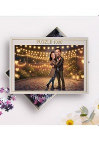 Resim Bk Gift Kişiye Özel Sevgili Karikatürlü 1000 Parça Profesyonel Puzzle-18, 1000 Puzzle, Sevgililer Günü Hediyesi, Sevgiliye Hediye Kobitmeyencom36188 B 