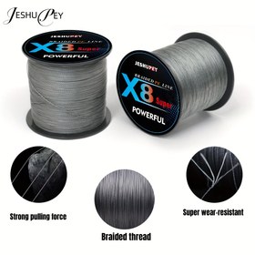 Resim 300/500m Süper Güçlü Olta Hattı, 8-İplik Örgülü Polietilen Dayanıklı Örgülü Tel, 6.8-50.8 KG Ağırlık Kapasitesi, Pürüzsüz Döküm İçin 