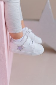Resim First Step Gümüş Yıldızlı Cırt Cırtlı Kız Çocuk Günlük Sneaker Spor Ayakkabı-s-1000 
