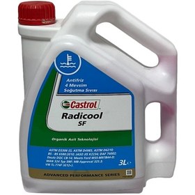 Resim Castrol Radicool Sf 4 Mevsimlik Kırmızı Antifriz 3 Litre 