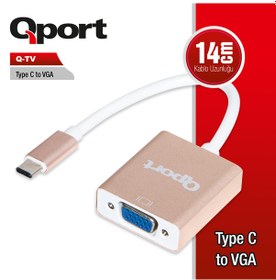 Resim Qport Q-Tv Type-C To Vga Cevirici 