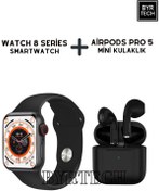 Resim BYRTECH Watch 8 Series T800 Pro Max Akıllı Saat + Uyumlu Pro 5 Mini Bluetooth Kulaklık 