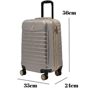 Resim Kabin Boy Valiz 4x2 Teker Taş-bej 1168 Taş 