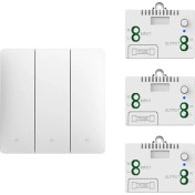 Resim Serfhyff Kendinden Pow Duvar Işık Kablosuz Anahtar Kendi Kendine Güçlü Uzaktan Kumanda Pil Yok IP54 Su Geçirmez Kapalı Kinetik Anahtar (Yurt Dışından) 