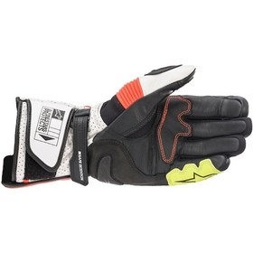 Resim Alpinestars Sp-2 V3 Korumalı Motosiklet Eldiveni Beyaz - Kırmızı - Siyah 