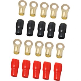 Resim Sharplace 5 Pairs 4 Awg Araba Ses Yüzük Terminalleri Ortak Elektrik Kablolama Aksesuarları 