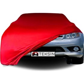 Resim ULTRASHOP Mercedes Benz C W204 Uyumlu Araba Brandası Kırmızı Penye Kumaş Branda Oto Branda 