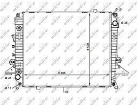 Resim NRF 58463 | Range Rover Sport 2.7 Tdv6 Su Radyatörü Lr02177 