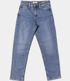 Resim Mom Fit Kadın İndigo Jean Pantolon 