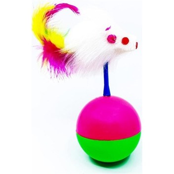 2 Adet Kedi Oyun Topu Fareli Oyuncak Hacı Yatmaz Kedi Oyuncağı (511612775)