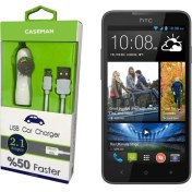 Resim Case Man HTC Desire 516 Araç Şarj Cihazı Adaptör + Data Kablosu Hızlı Şarj Özellikli 