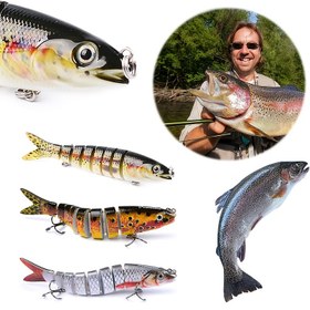Resim 1 adet Gerçekçi Çoklu Eklemli Batan Balık Yemi, 135mm 19g, Alabalık ve Levrek için Topwater Wobbler, Yüksek İndeks Plastik, Detaylı Kuyruklar ve Gözlerle Gerçekçi Tasarım, Dayanıklı ve Etkili Balık Yemi, Balıkçılık Takımı | Gerçekçi Balık Yemi | Dayanıklı Plastik Yemi 