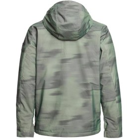 Resim Quiksilver Mission Printed Erkek Gri Snowboard Ceketi 