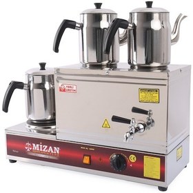 Resim Mizan Çift Demlikli 20 Lt. Çay Kazanı - 2 Adet Demlik Hediyeli !! 