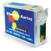 Resim Epson 1292 Mavi Kolay Dolan Muadil Kartuş BK