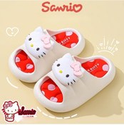 Resim Snapbuy Sanrio Kaymaz İç ve Dış Mekan İçin Yaz Çocuk Terliği Beyaz Hello Kitty 