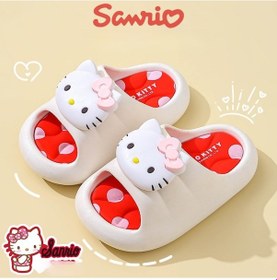 Resim Snapbuy Sanrio Kaymaz İç ve Dış Mekan İçin Yaz Çocuk Terliği Beyaz Hello Kitty 