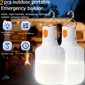Resim 2 adet Şarj Edilebilir LED Acil Fenerler - Taşınabilir, Yüksek Parlaklık, 3 Aydınlatma Modu (Yüksek/Düşük/Yanıp Sönen), IPX4 Yüksek Kalite, USB Şarjı, Kamp, Balıkçılık, Açık Hava Maceraları ve Elektrik Kesintileri için Dayanıklı PP Malzeme, Kamp Feneri, LiHangStar 