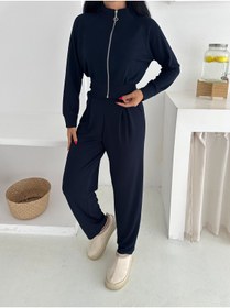 Resim MAİMODA Dik Yaka Bel Oturtmalı Modal Kadın Eşofman Takımı/Women’s High Neck Fitted Waist Modal Tracksuit 