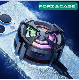 Resim Forzacase Asus ROG Phone 5 uyumlu 5500 RPM Kablolu RGB Işıklı Manyetik Soğutucu Fan - FC560 