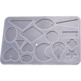 Resim Epoksi Silikon Kalıp 15 Li Küpe Kolye ve Takı Ucları 