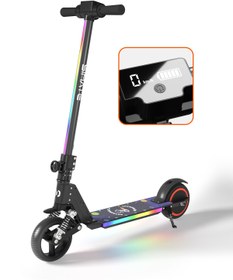 Resim SIMATE Scooter Çocuk Elektrikli – 130W ,LED, Amortisörlü,Dizlik & Dirseklik Hediyeli -Distribütör Garantili 
