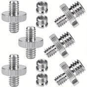 Resim 4/10 adet Kamera Vida Adaptörü Seti, 3 adet 1/4" ve 3 adet 1/4" ile 3/8" ve 4 adet 1/4"-20 Dişi ile 3/8"-16 Erkek Tripod Konu Adaptörü, 3/8" ile 1/4" Tripod Dijital Kameralar, Tripodlar ve Monopo için 