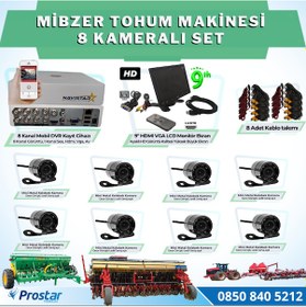 Resim 8 Kameralı Mibzer Havalı Tohum Makinesi 9 inç Hdmi Monitörlü Kam 