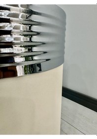 Resim Elegant Dekoratif Krom Darbuka Krem Saksı 60cm Elgnt60krmsakb 