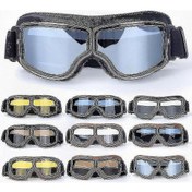 Resim Vintage Stil Jet Kasklar İçin Retro Deri Motosiklet Gözlükleri - Sürüş Ve Açık Hava Maceraları İçin Mükemmel Renk 02 