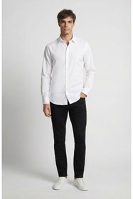 Resim Network Slim Fit Siyah 5 Cep Dokuma Casual Pantolon 