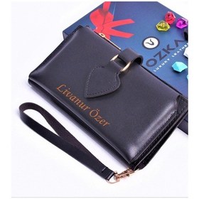 Resim Siyah Maça Model Trend Kadın Cüzdanı 