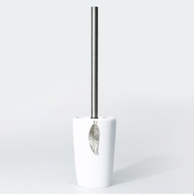 Resim Leaf Banyo Seti Beyaz Gümüş Beyaz - Gümüş 