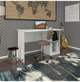 Resim Kenzlife Ofis Masası Kamikaze Byz Sağ 75 110 60 Raflı Dolap Şeritli Bilgisayar Çalışma Masası 