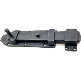 Resim Eco Lounge Antika Tarz Dekoratif Pirinç Yassı Kapı Sürgüsü - 55X215 Mm, Oksit 