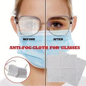 Resim 1 Paket Yeniden Kullanılabilir Gözlük & Kontakt Lensler için Anti-Sis Bezi - İnce Lifli Lens Temizleyici, Sisleme Önleyici, Kışta Çiziksiz Net Görüş, Yumuşak Dokulu Tasarım, Yüksek Emicilikli Kumaş 