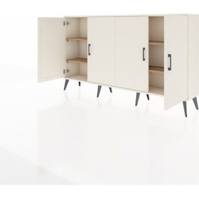 Resim Arges Konsol 4 Raflı 4 Kapaklı 176x30x99 Aytaşı-aytaşı/çam Aytası/atlas Çam - Aytası 