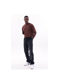 Resim Freemen Erkek Baggy Bol Kesim Kot Pantolon Koyu Siyah 