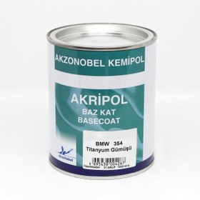 Resim AKZO NOBEL Akripol 2k Bazkat-Titanyum Gümüşü-354- 1 lt 