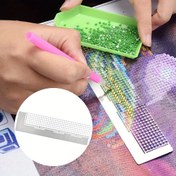 Resim 1 Adet Paslanmaz Çelik Elmas Boyama Cetveli - Kare/Dairesel Desenler, Doğru & Verimli DIY El İşleri için Kolay Kullanımlı Ağ Aracı, Dayanıklı Nakış Yardımcısı, Sanat Tutkunları için İdeal Hediye, Sanat Projesi Aksesuarı|Karmaşık Tasarımlar|Dayanıklı Yapı, Elmas Boyama Kitleri 
