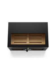 Resim Camlı Puro Kutusu Humidor Mat Siyah 100's 