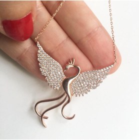 Resim simurg jewellery Anka Kuşu Gümüş Kolye 