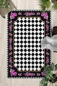 Resim Monnhein Yıkanabilir Halı ve Yolluk - Kaymaz Tabanlı Salon Halısı, Mutfak Halısı, Modern Dijital Baskı Tasarım (0365) 